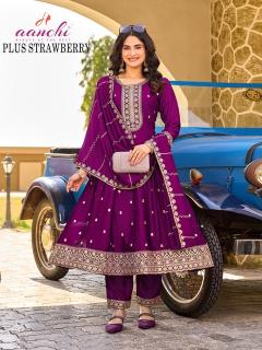 Aanchi plus strawberry 3pcs kurtis wholesale shop in pune - wholesale export